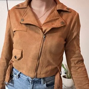 Suede Moto Jacket Size S